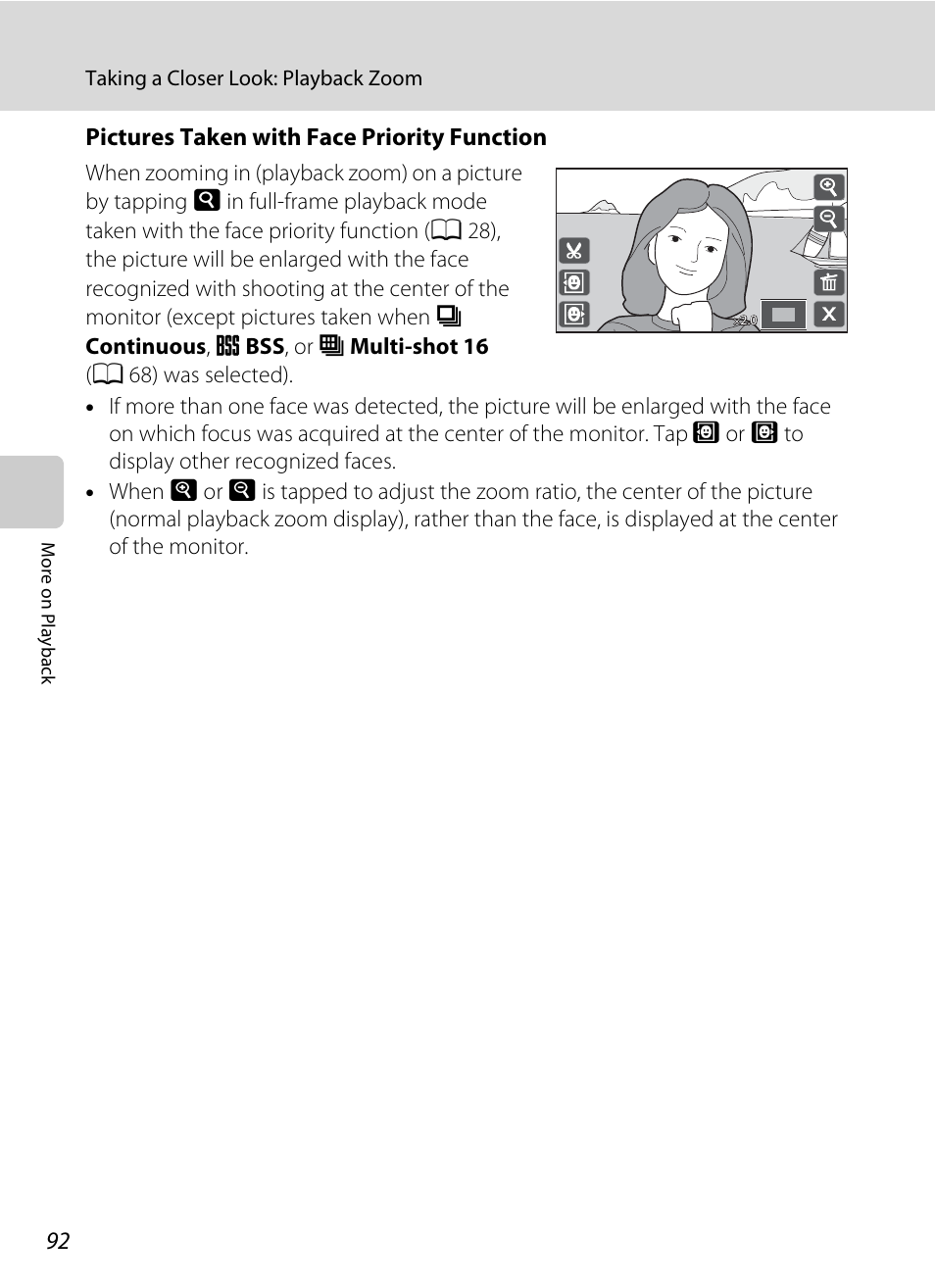 Pictures taken with face priority function | Nikon S70 User Manual | Page 104 / 192