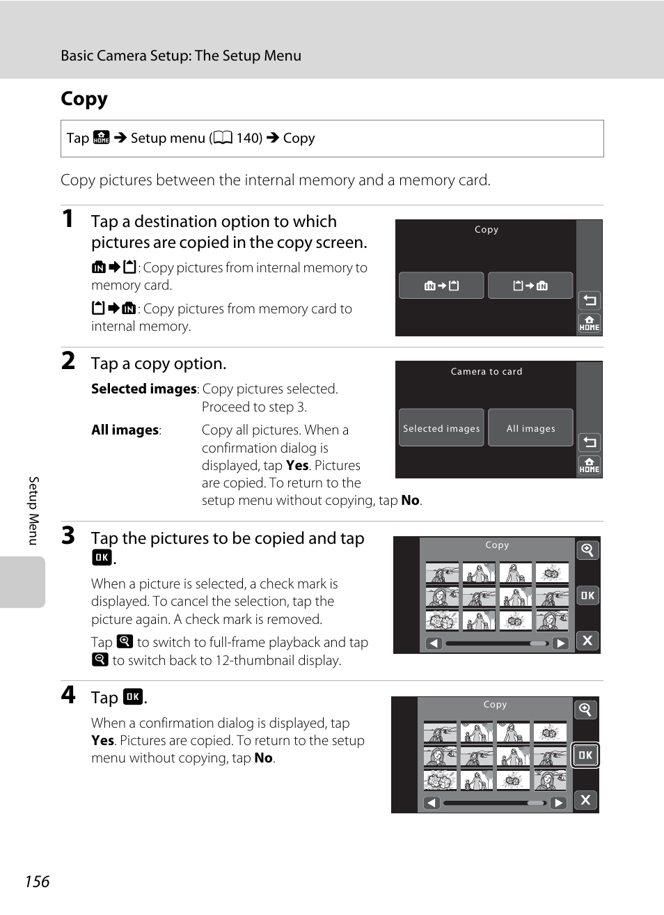 Copy, A 156), A 156 | Nikon S70 User Manual | Page 168 / 192