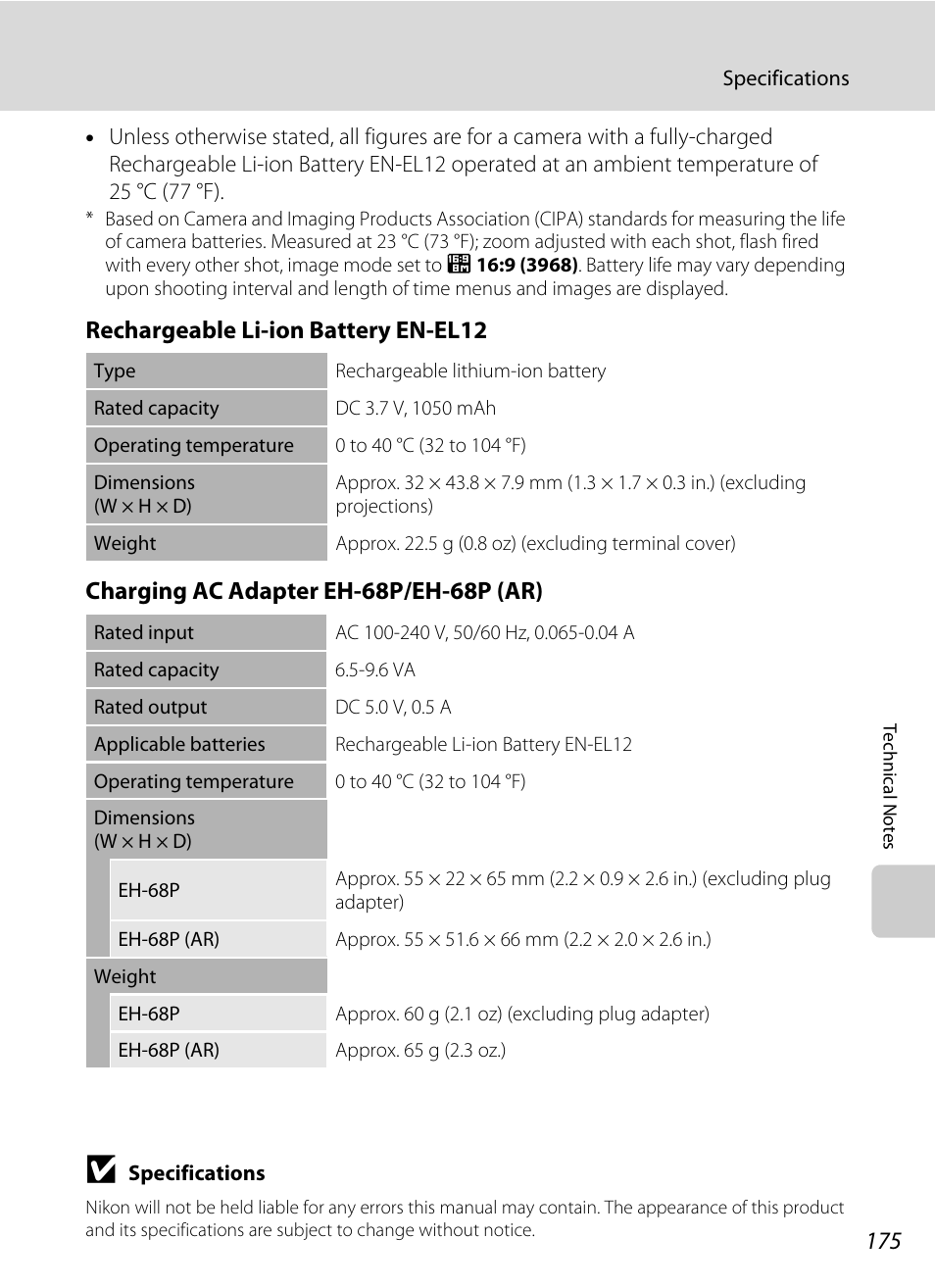 Nikon S70 User Manual | Page 187 / 192