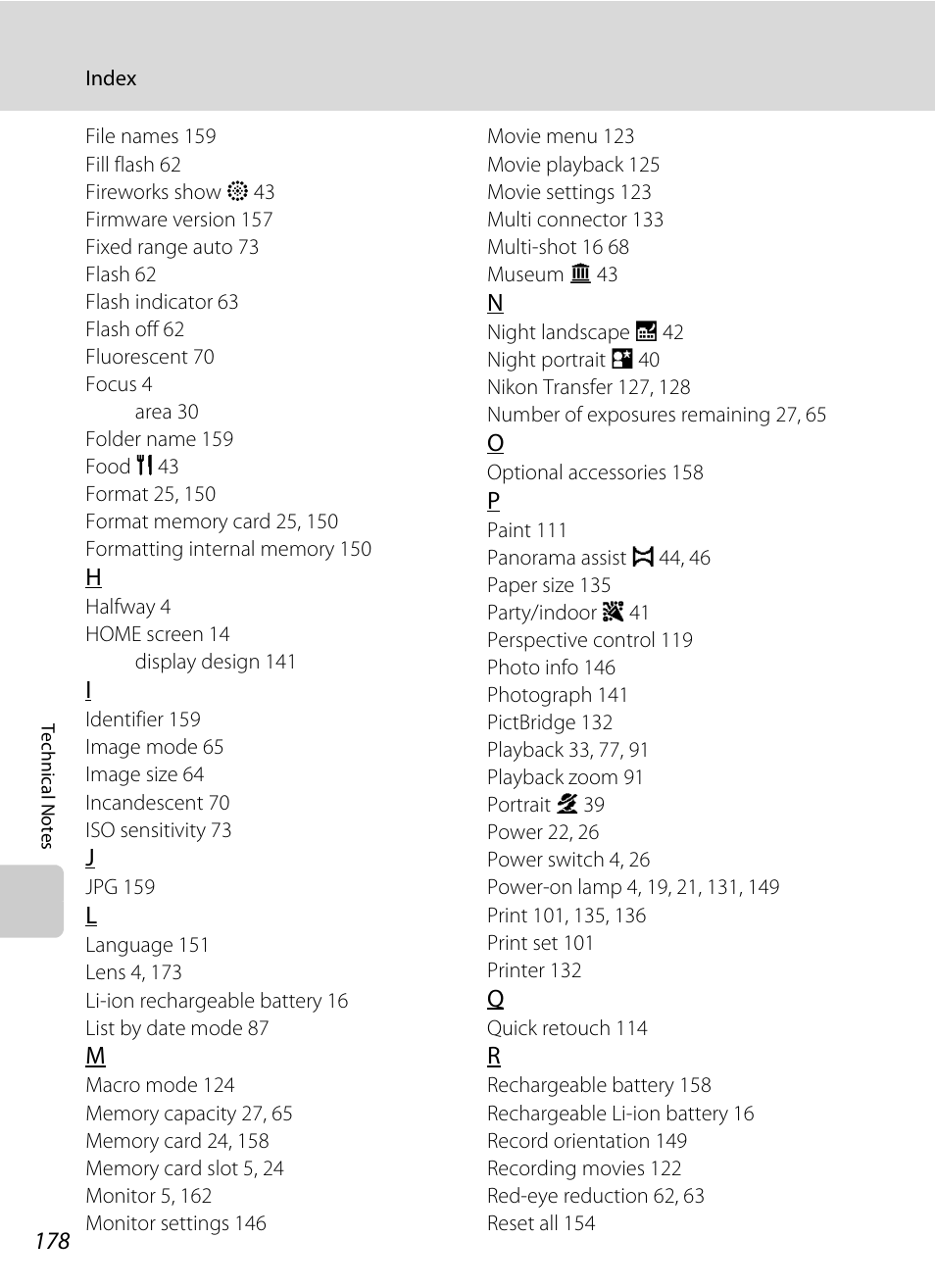 Nikon S70 User Manual | Page 190 / 192