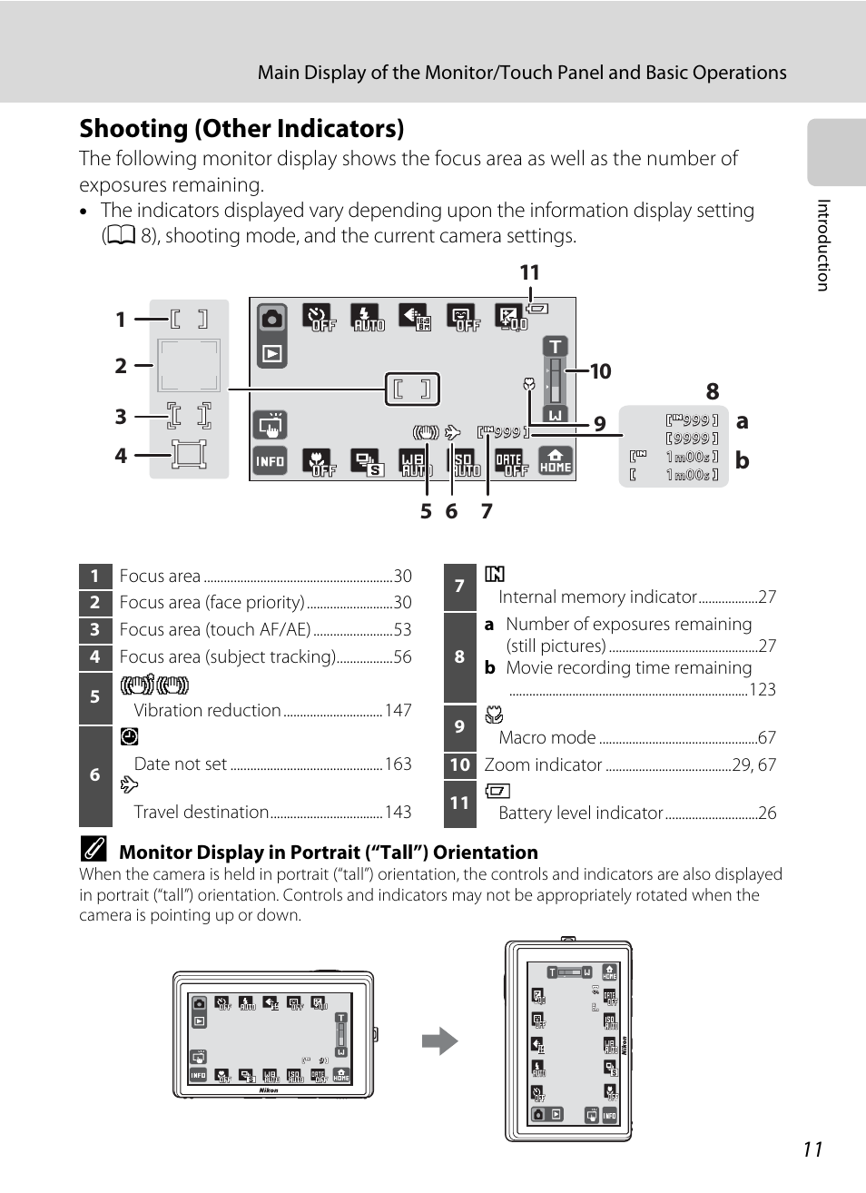 Shooting (other indicators) | Nikon S70 User Manual | Page 23 / 192