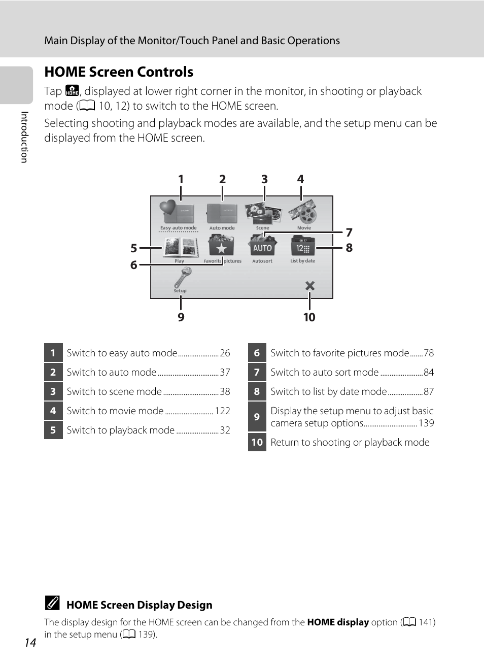 Home screen controls | Nikon S70 User Manual | Page 26 / 192