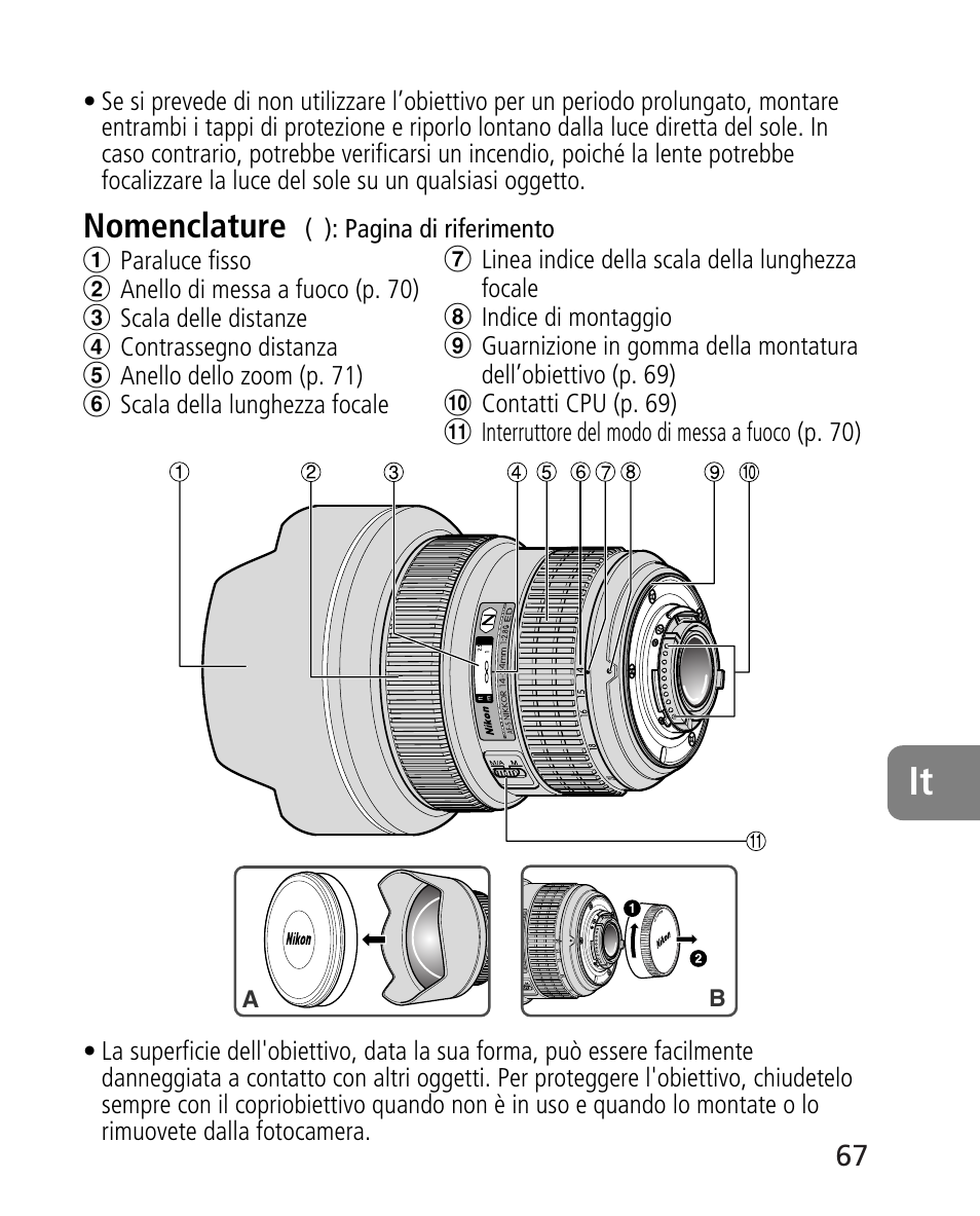 Nomenclature | Nikon AF-S 14-24mm f-2.8G ED User Manual | Page 67 / 119