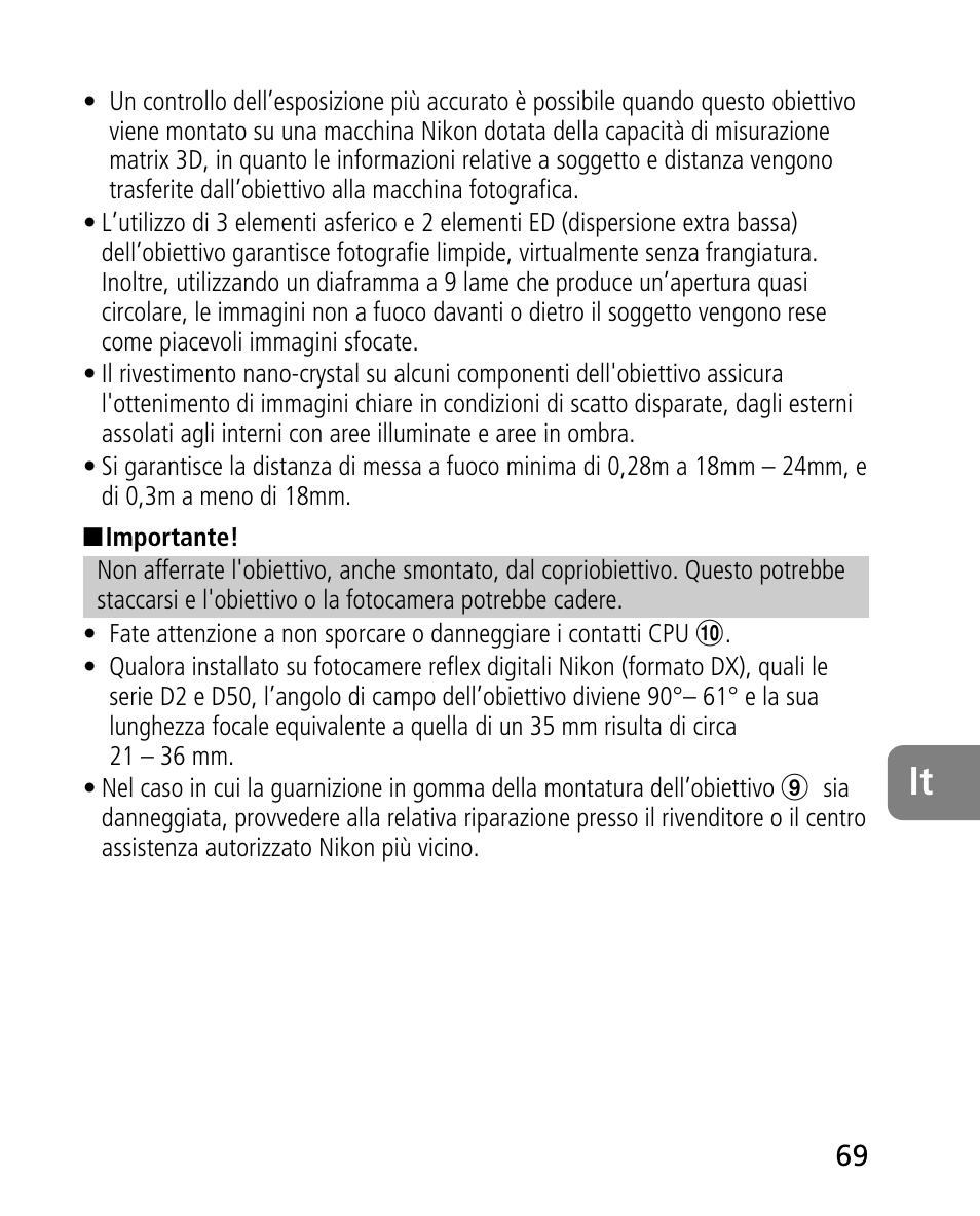 Nikon AF-S 14-24mm f-2.8G ED User Manual | Page 69 / 119