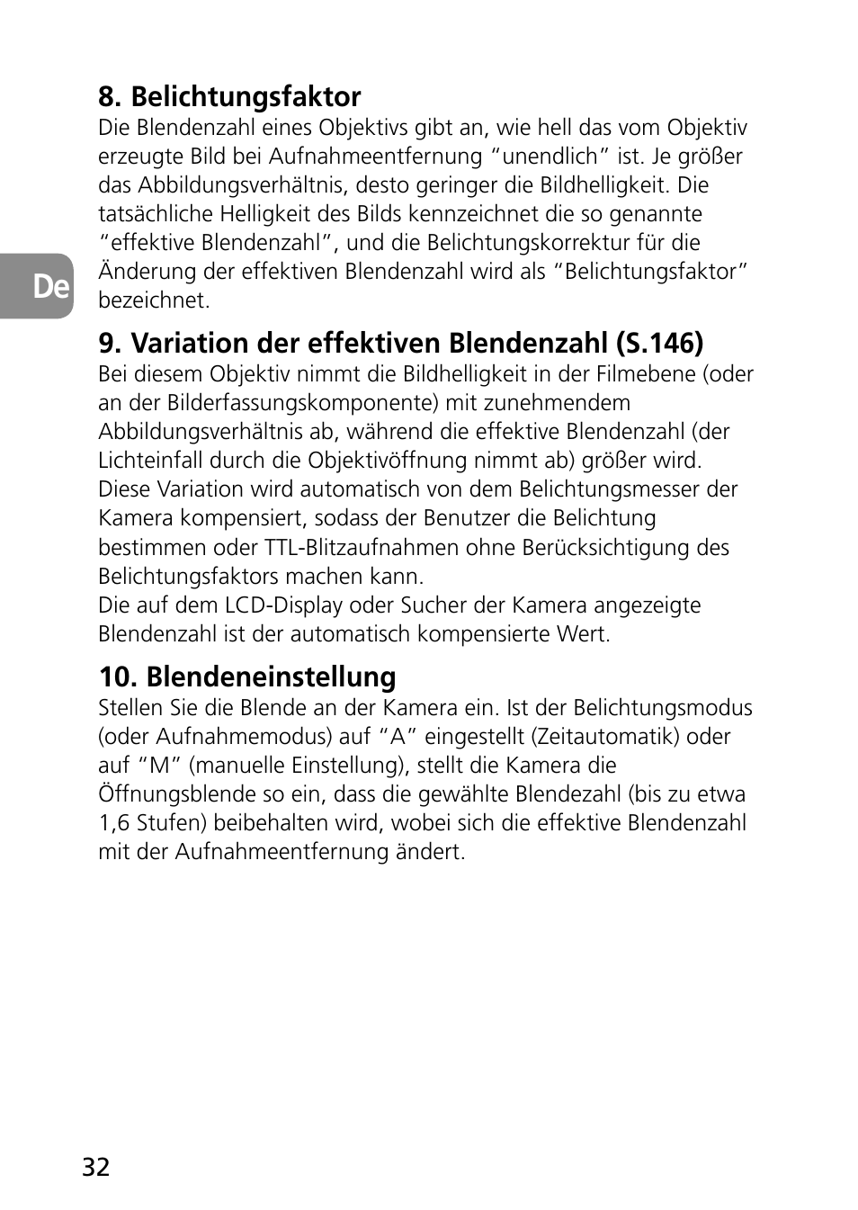 Nikon AF-S Micro-NIKKOR 60mm f-2.8G ED User Manual | Page 32 / 154