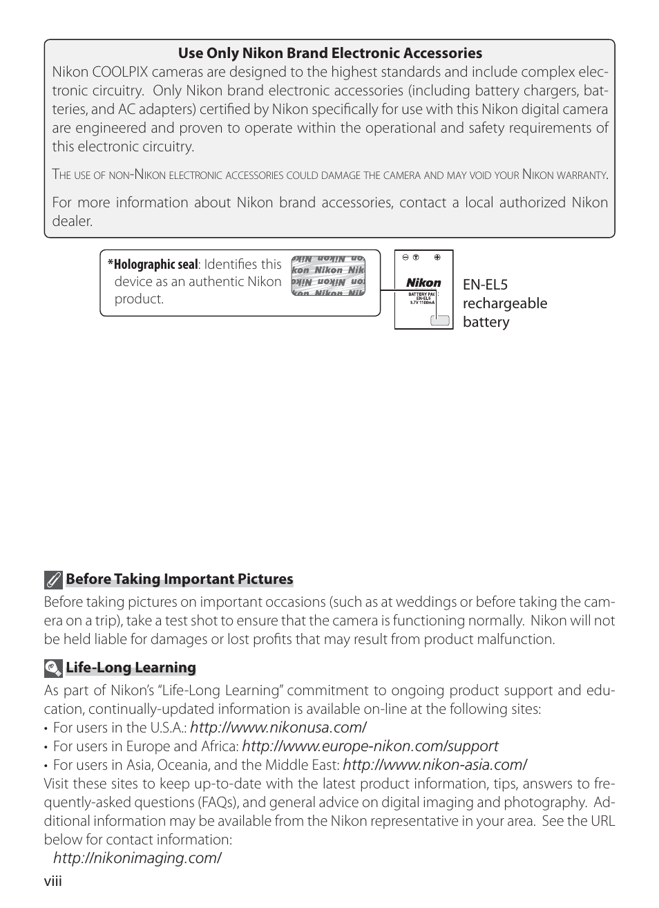 Nikon S10 User Manual | Page 10 / 103