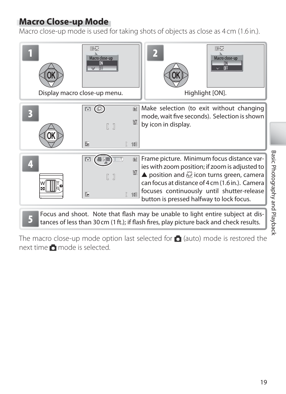 Macro close-up mode | Nikon S10 User Manual | Page 29 / 103