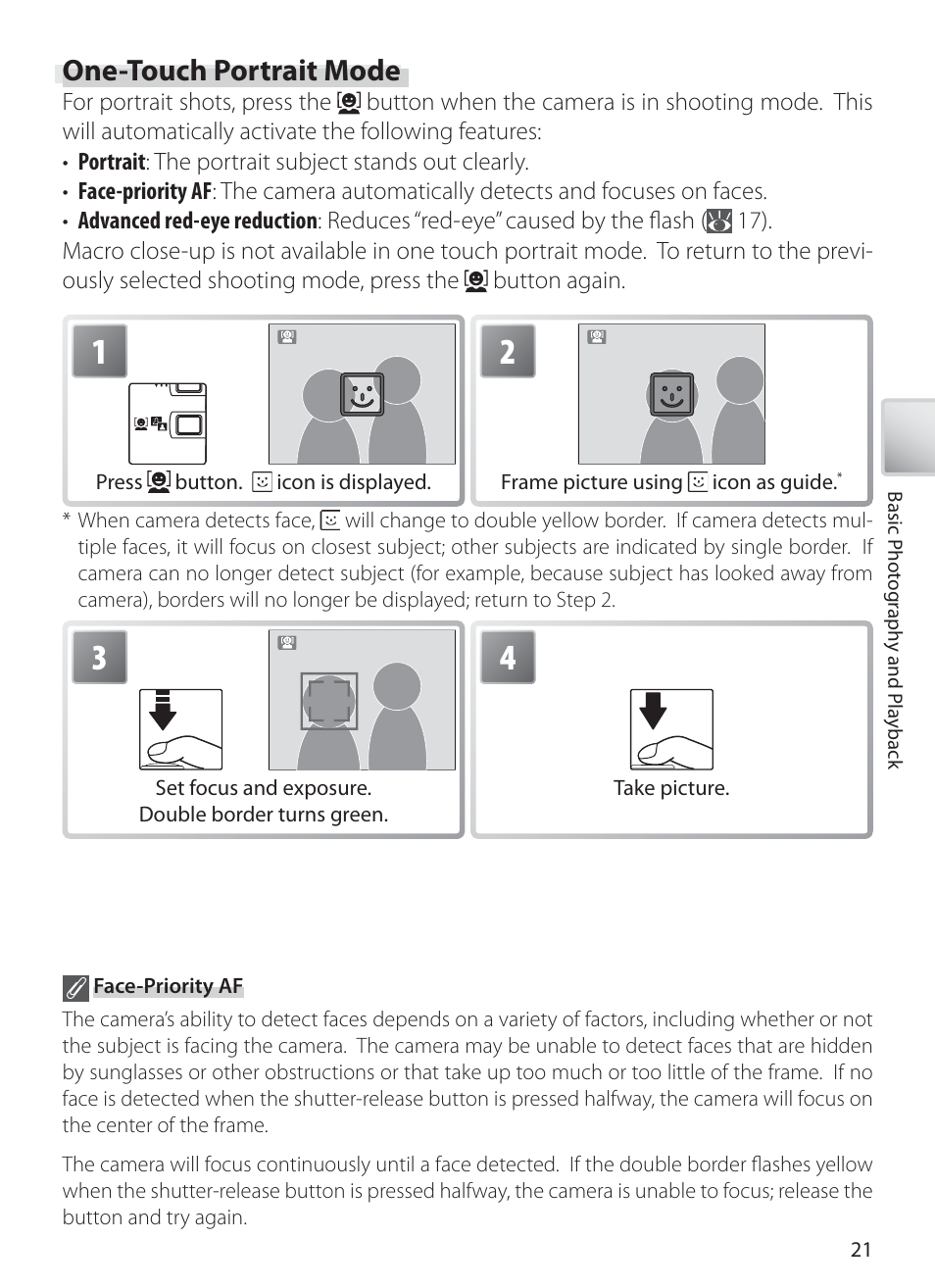 One-touch portrait mode | Nikon S10 User Manual | Page 31 / 103