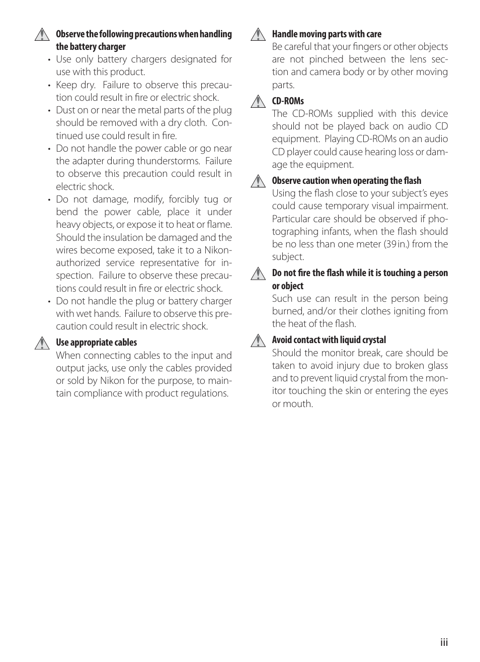 Nikon S10 User Manual | Page 5 / 103