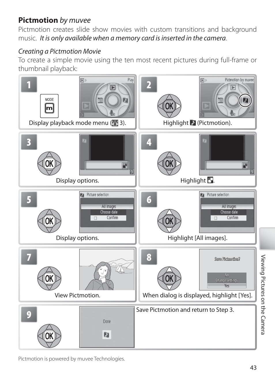 Pictmotion by muvee | Nikon S10 User Manual | Page 53 / 103