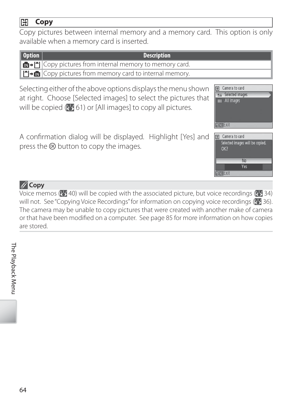 Copy | Nikon S10 User Manual | Page 74 / 103