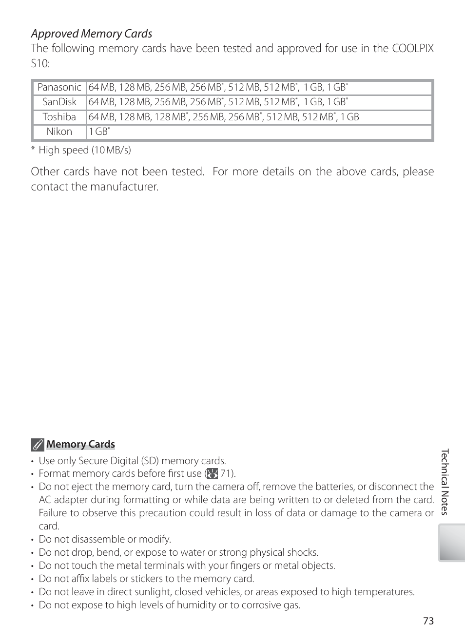 Nikon S10 User Manual | Page 83 / 103