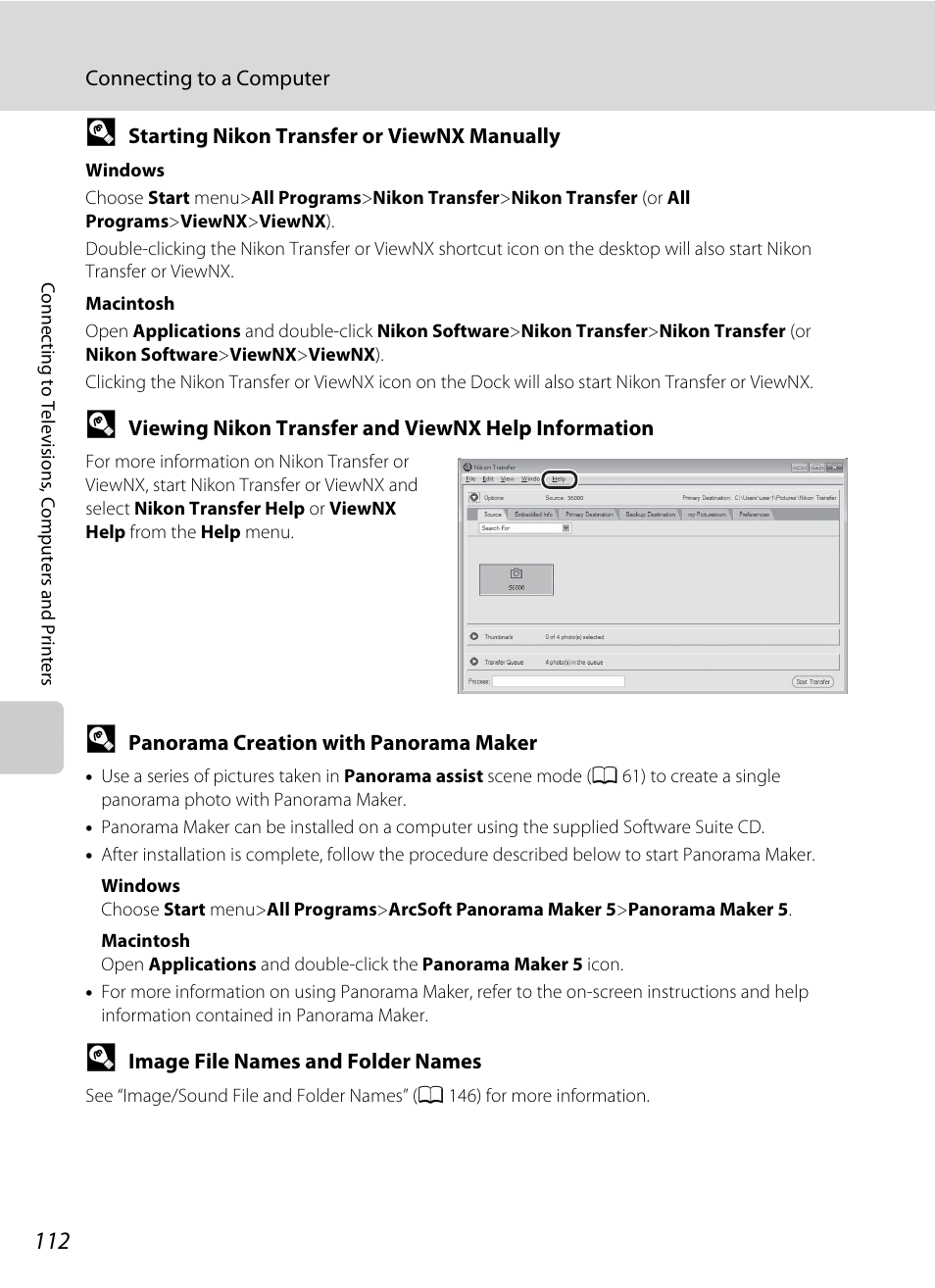A 112) to join, A 112) | Nikon S6000 User Manual | Page 124 / 180
