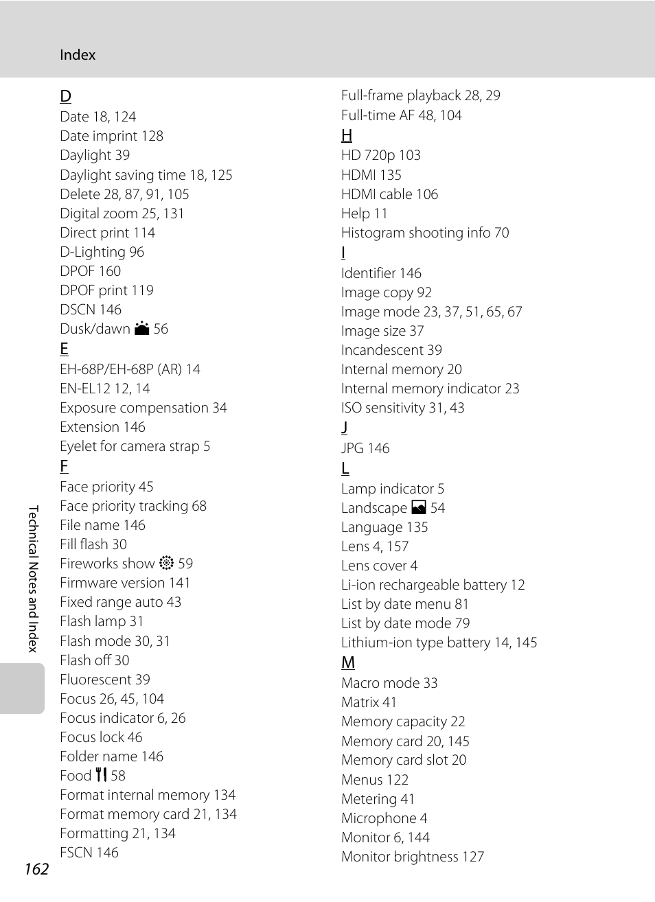 Nikon S6000 User Manual | Page 174 / 180