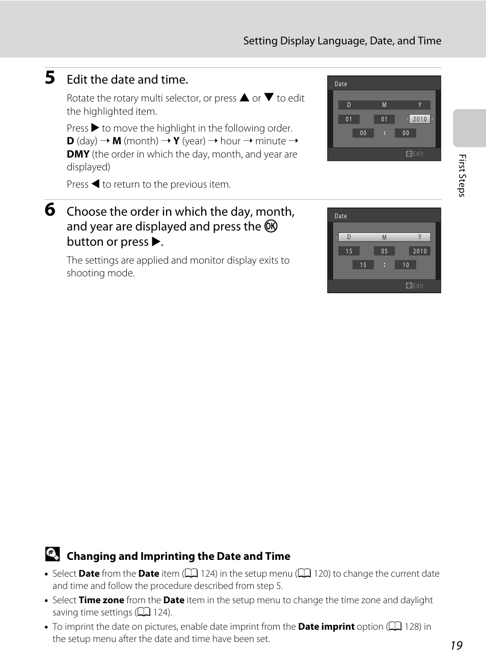 Edit the date and time | Nikon S6000 User Manual | Page 31 / 180