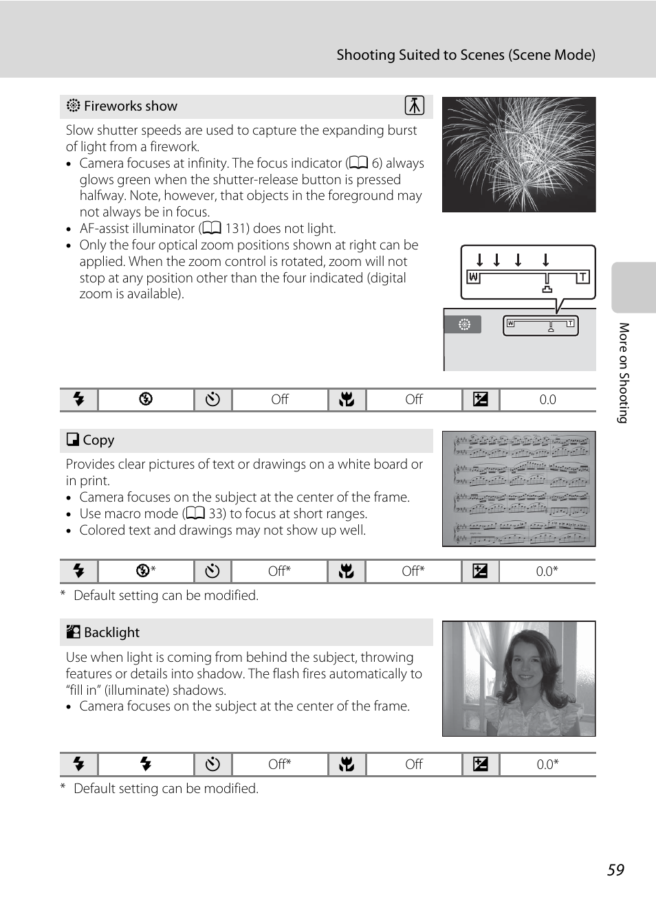 Backlight, A 59) | Nikon S6000 User Manual | Page 71 / 180