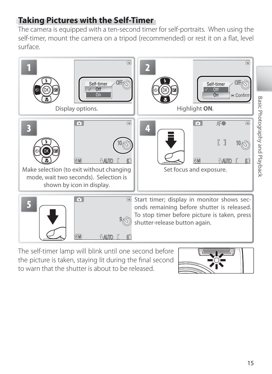 Taking pictures with the self-timer | Nikon L1 User Manual | Page 25 / 84