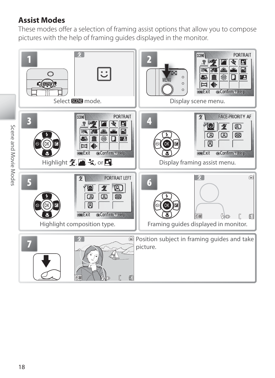 Assist modes | Nikon L1 User Manual | Page 28 / 84