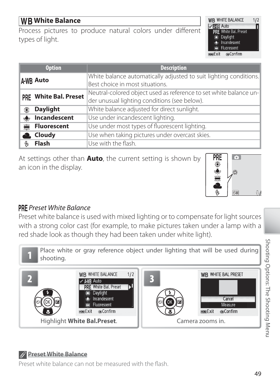 White balance | Nikon L1 User Manual | Page 59 / 84