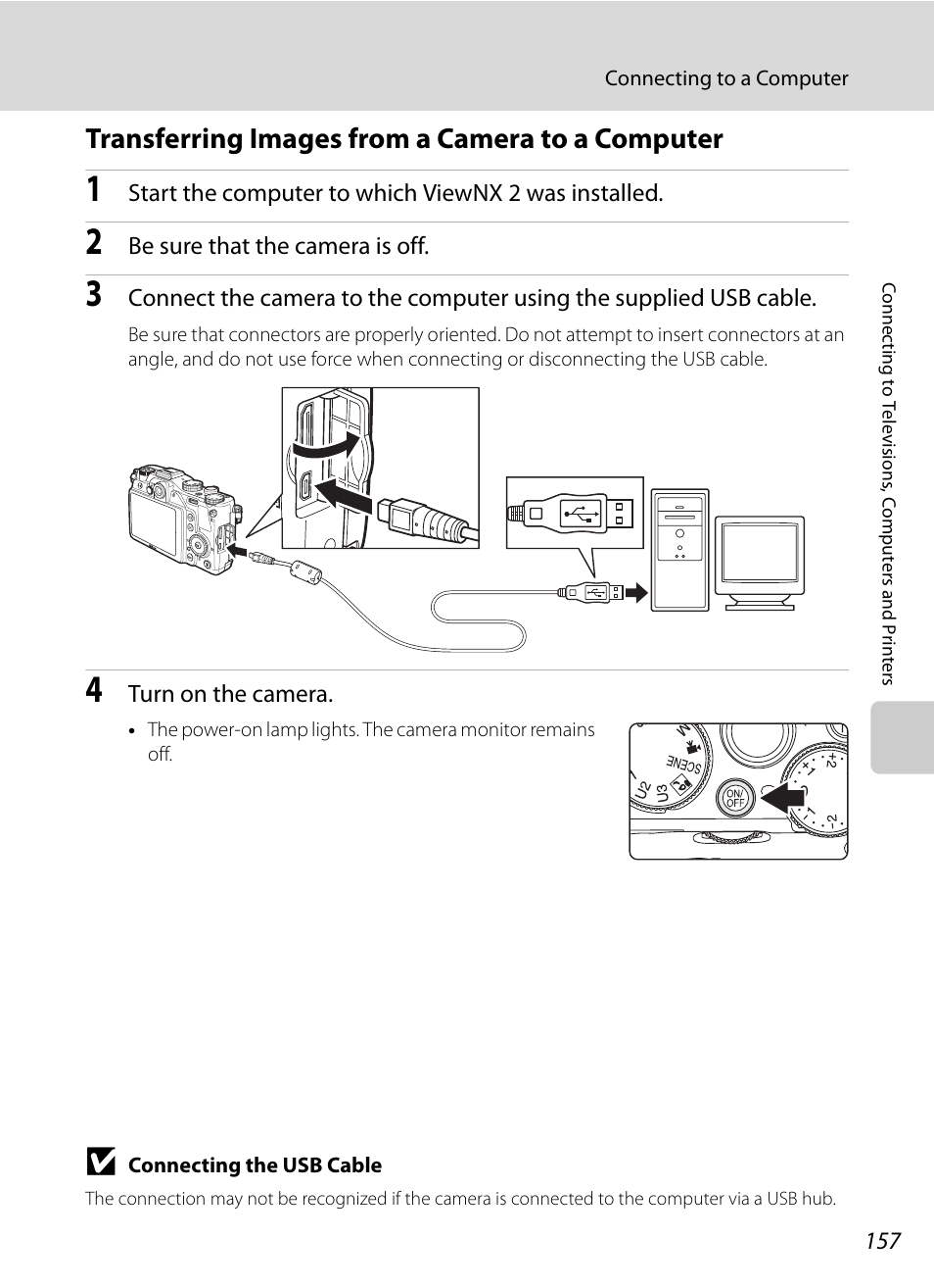 Transferring images from a camera to a computer | Nikon P7000 User Manual | Page 171 / 240