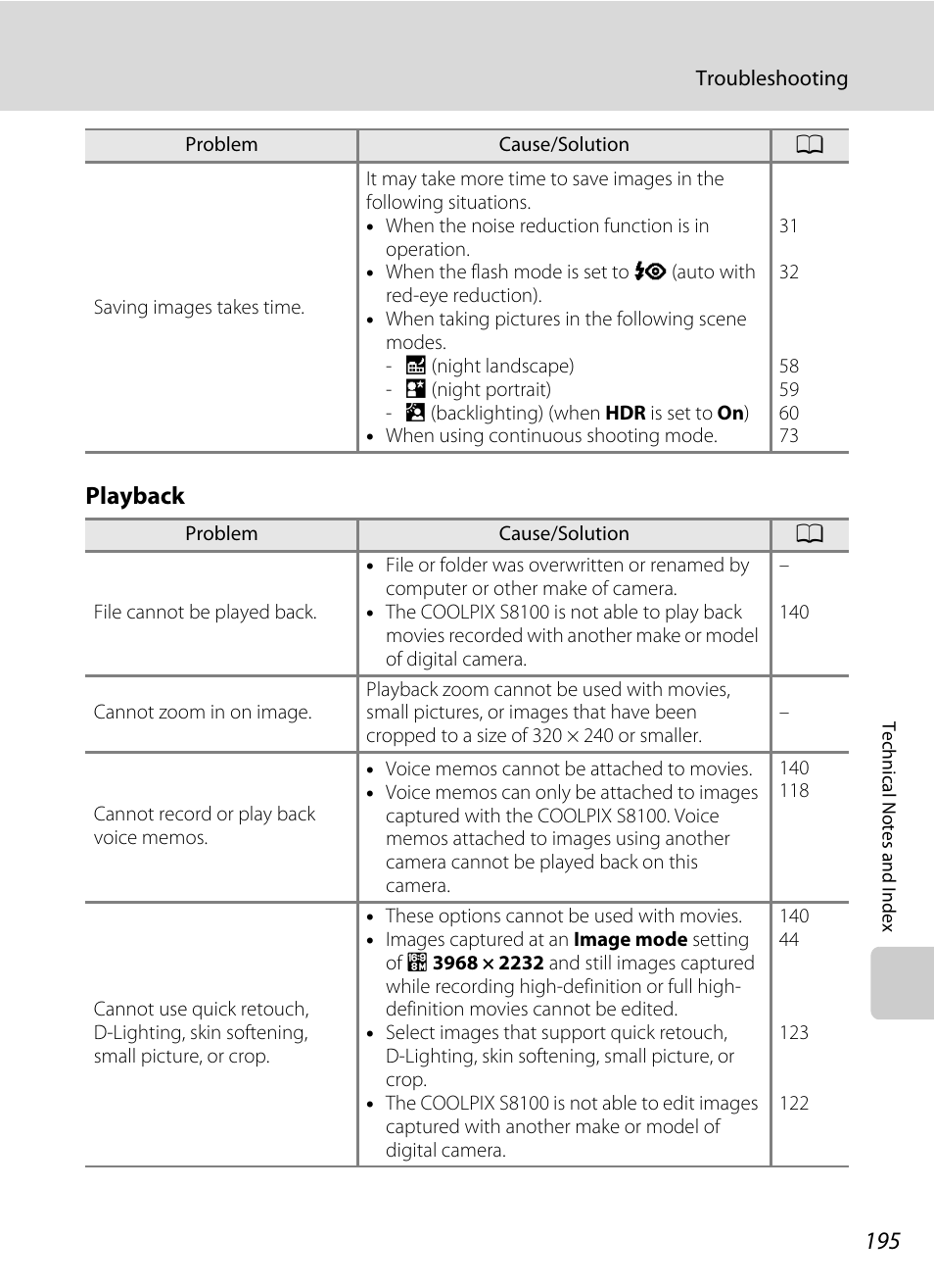 Playback | Nikon COOLPIX-S8100 User Manual | Page 207 / 220
