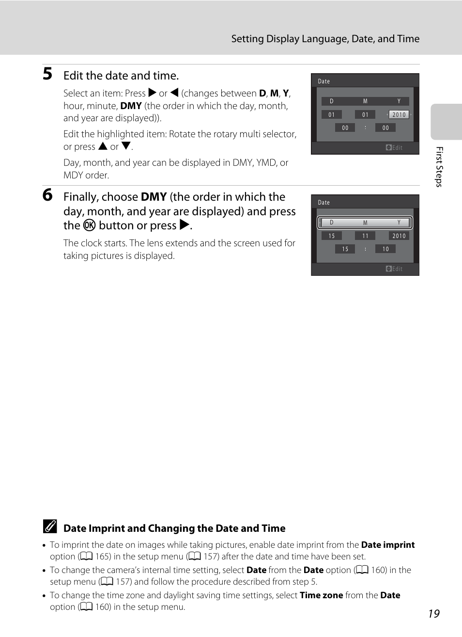 Edit the date and time | Nikon COOLPIX-S8100 User Manual | Page 31 / 220