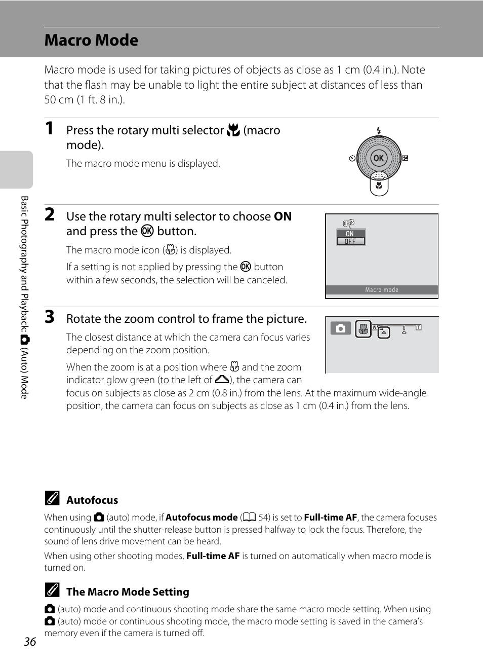 Macro mode, A 36), A 36) or the | Nikon COOLPIX-S8100 User Manual | Page 48 / 220