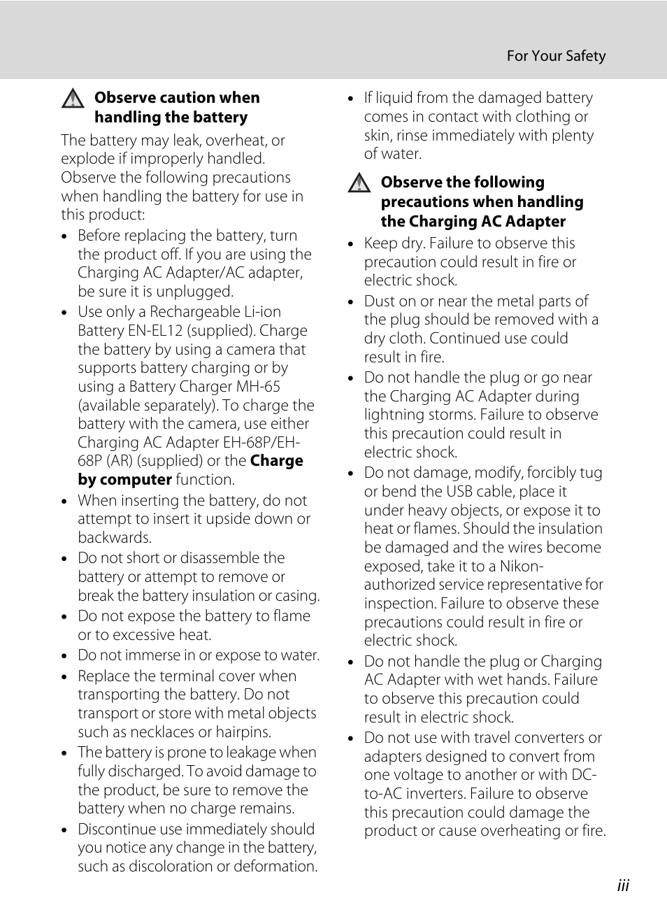Nikon COOLPIX-S8100 User Manual | Page 5 / 220