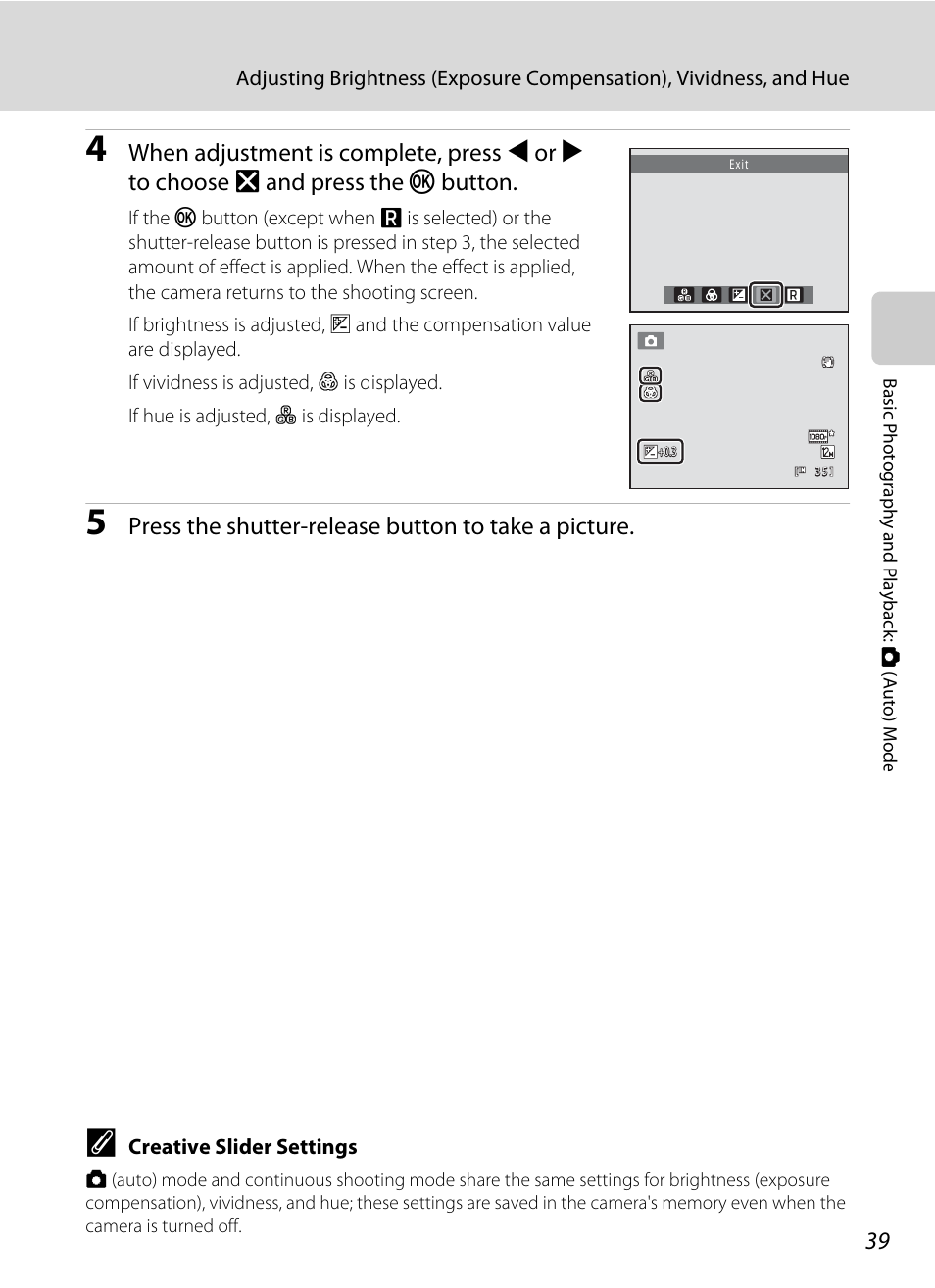 Press the shutter-release button to take a picture | Nikon COOLPIX-S8100 User Manual | Page 51 / 220