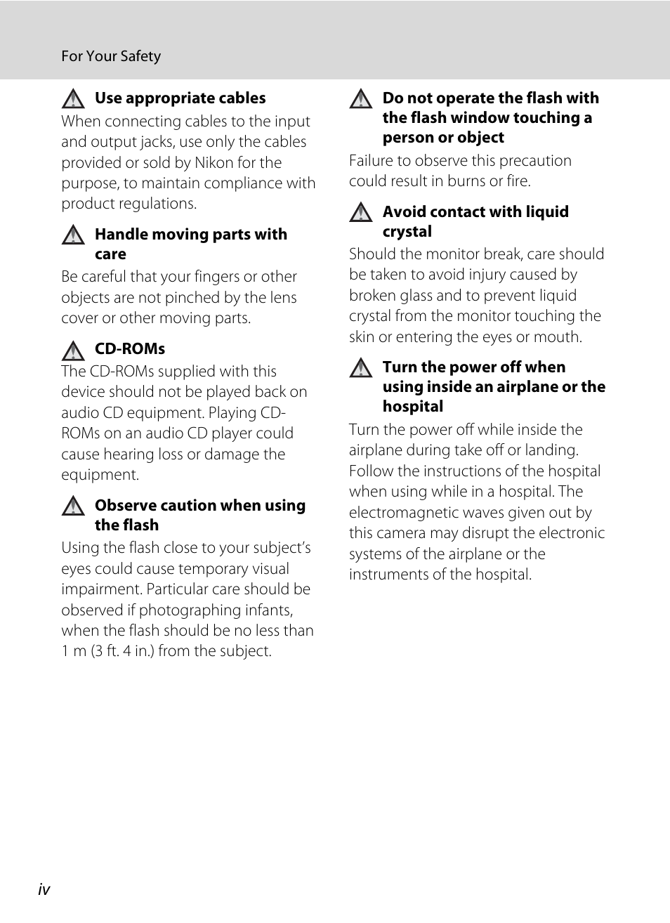 Nikon COOLPIX-S8100 User Manual | Page 6 / 220