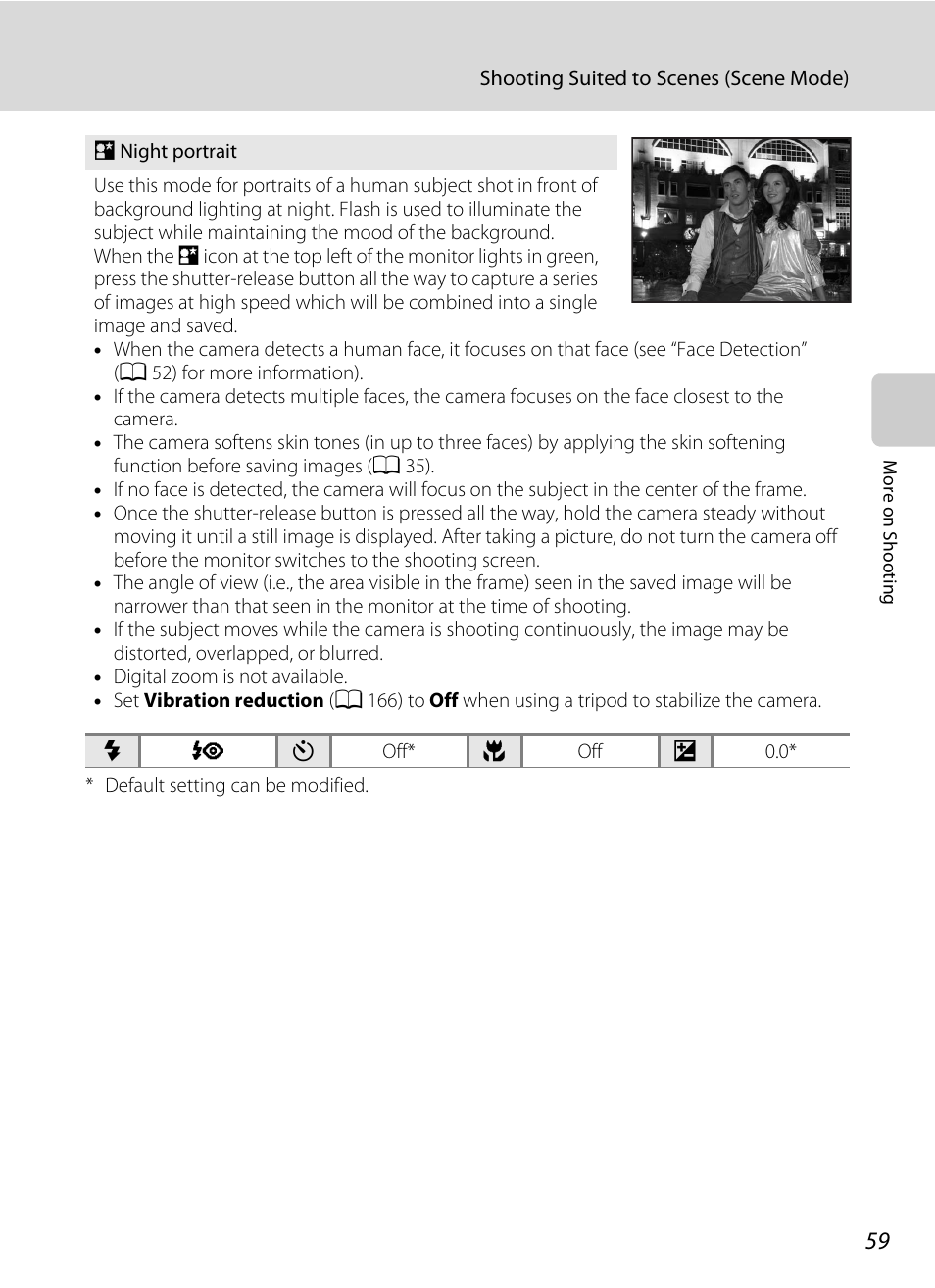 A 59), Rtrait (a 59) | Nikon COOLPIX-S8100 User Manual | Page 71 / 220