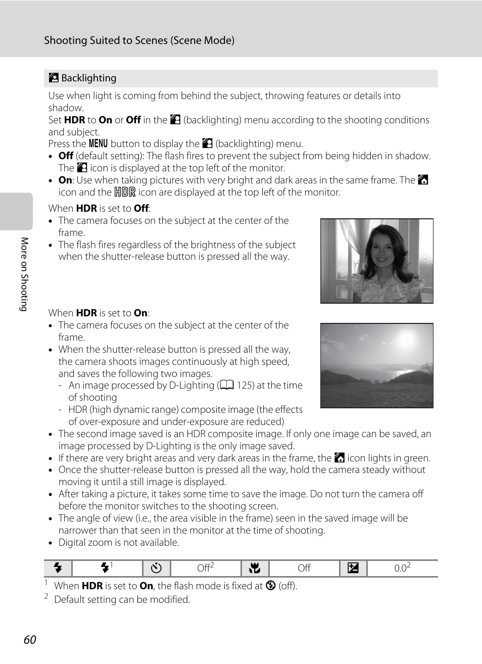 On) (a 60), A 60) | Nikon COOLPIX-S8100 User Manual | Page 72 / 220