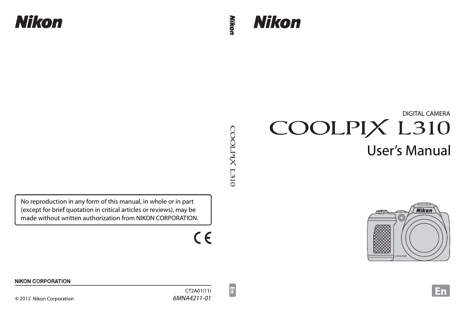 Nikon L310 User Manual | 164 pages