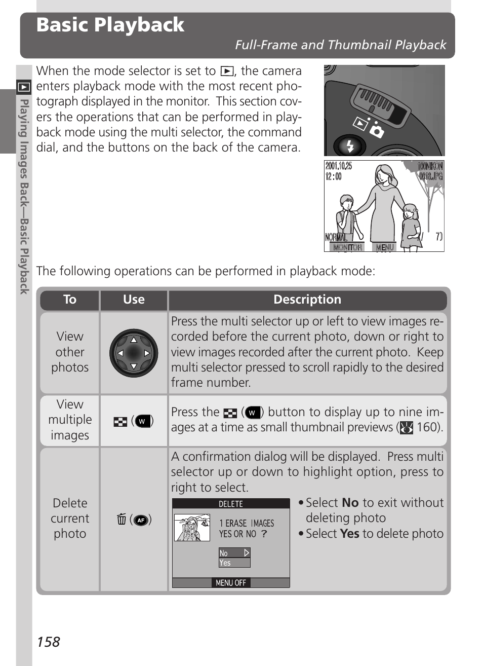 Basic playback | Nikon 5000 User Manual | Page 172 / 223