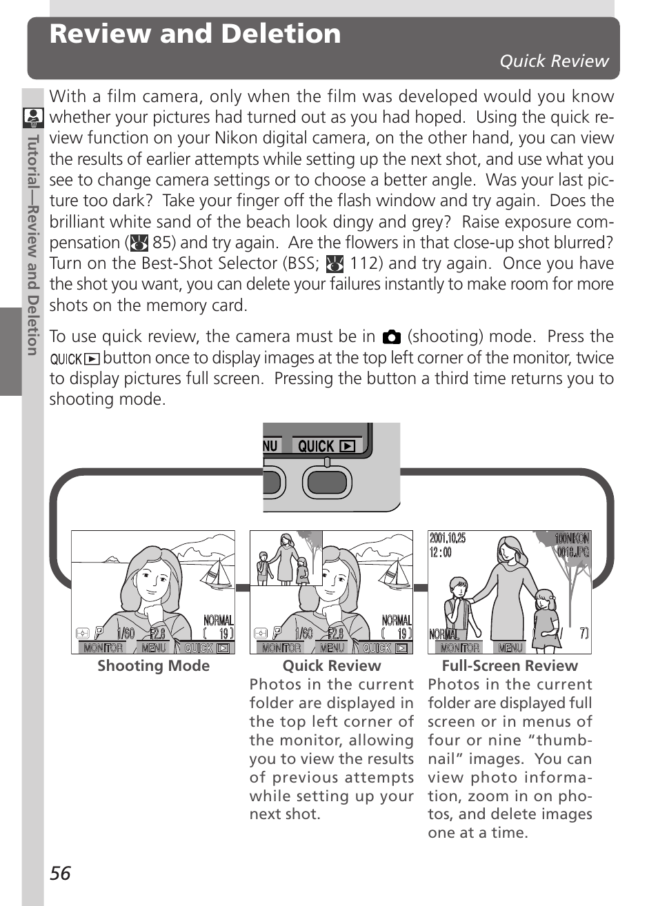 Review and deletion | Nikon 5000 User Manual | Page 70 / 223