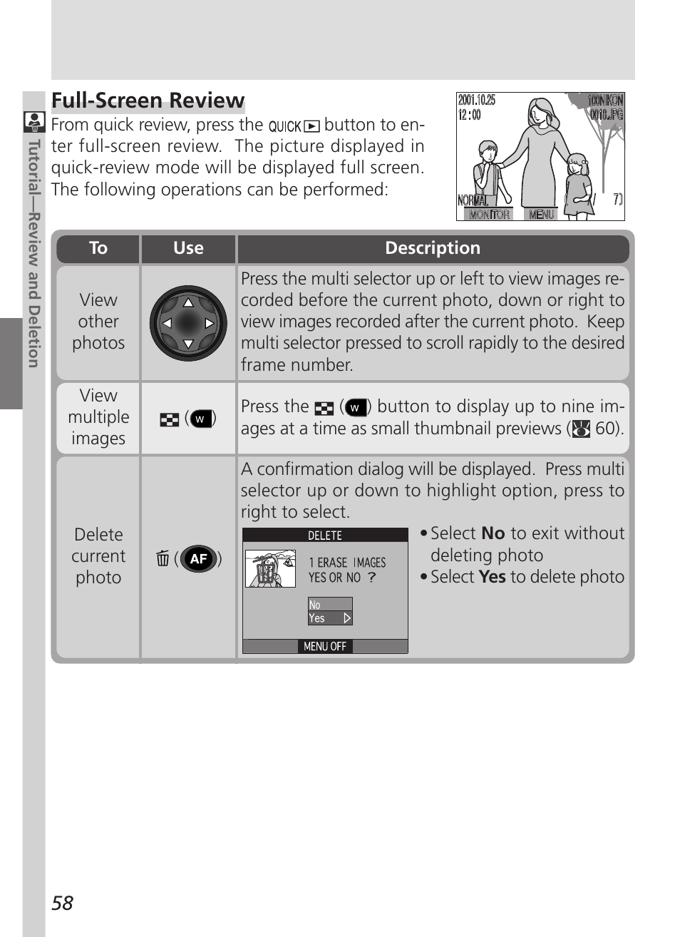 Full-screen review | Nikon 5000 User Manual | Page 72 / 223