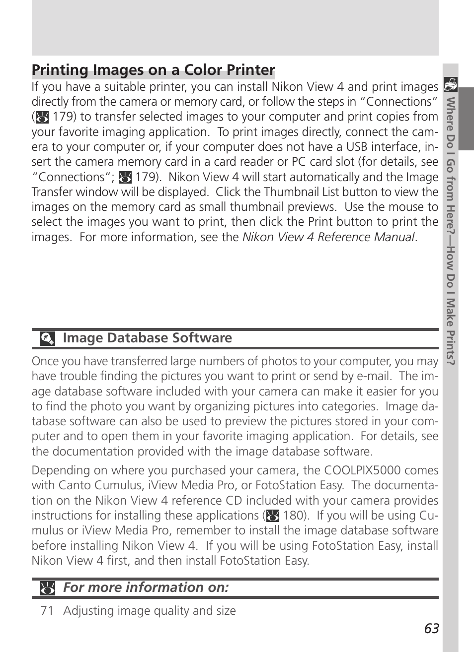 Printing images on a color printer | Nikon 5000 User Manual | Page 77 / 223