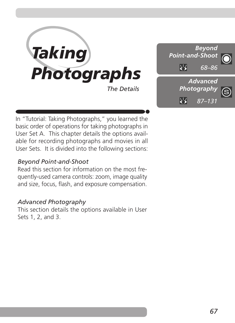 Taking photographs | Nikon 5000 User Manual | Page 81 / 223