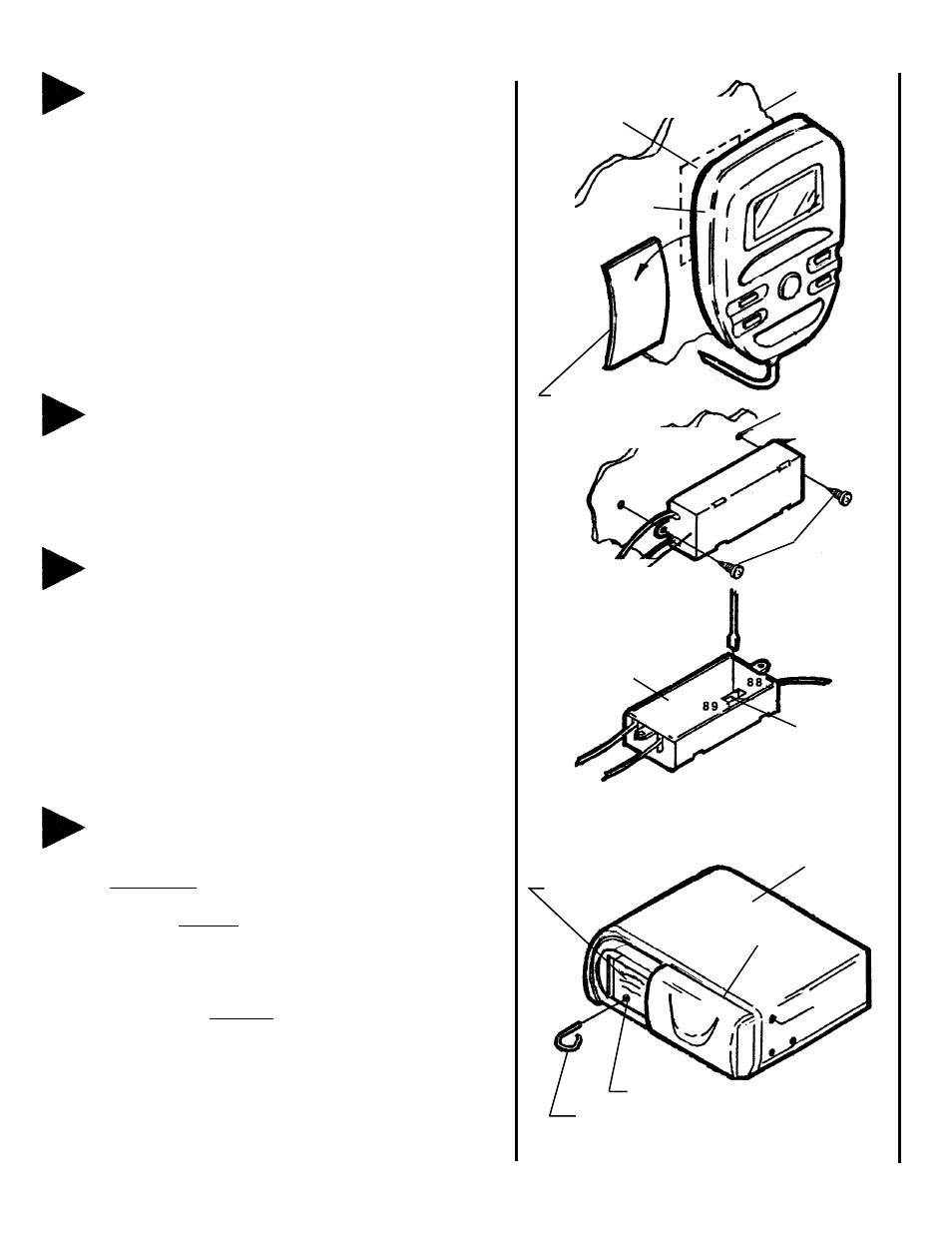 Mounting the remote control, Mounting the fm module, Adjustment of the fm module tuning | Changer reset button | Audiovox ACC-50A User Manual | Page 12 / 16