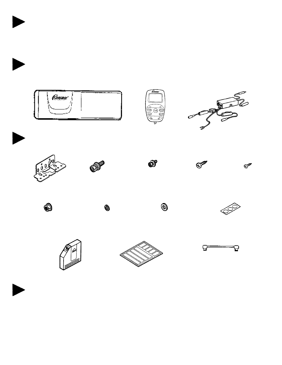 C0ntents, Main unit, Installation parts | Additional 10 disc magazines | Audiovox ACC-50A User Manual | Page 3 / 16