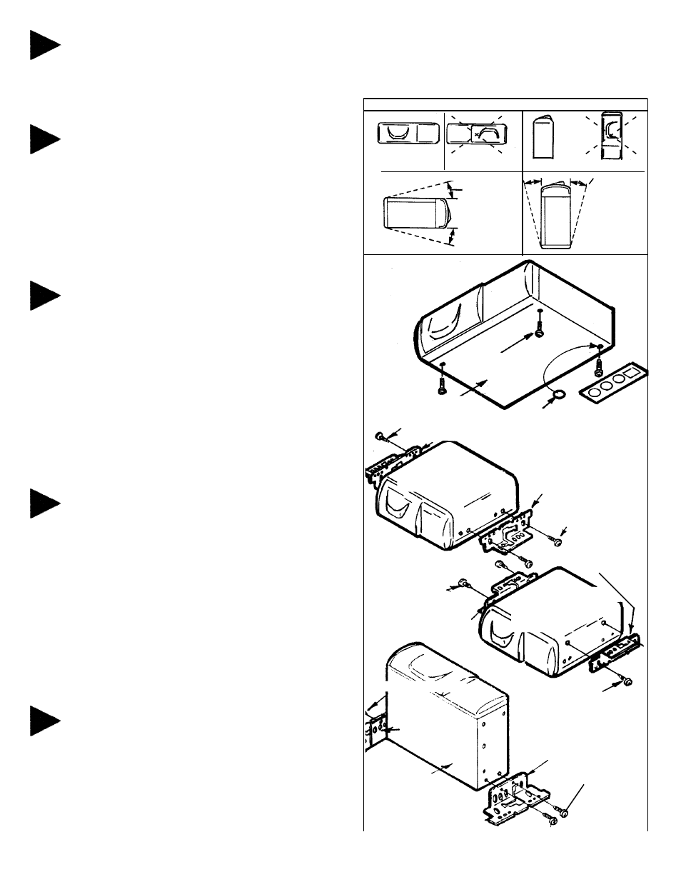 Proper mounting method, Remove the changer lock screws, Horizontal mounting brackets | Vertical mounting brackets, Before you install the changer | Audiovox ACC-50A User Manual | Page 5 / 16