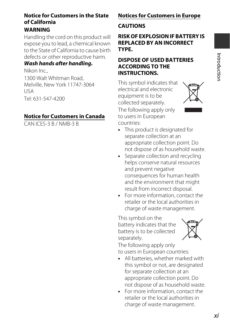 Nikon P530 User Manual | Page 13 / 226