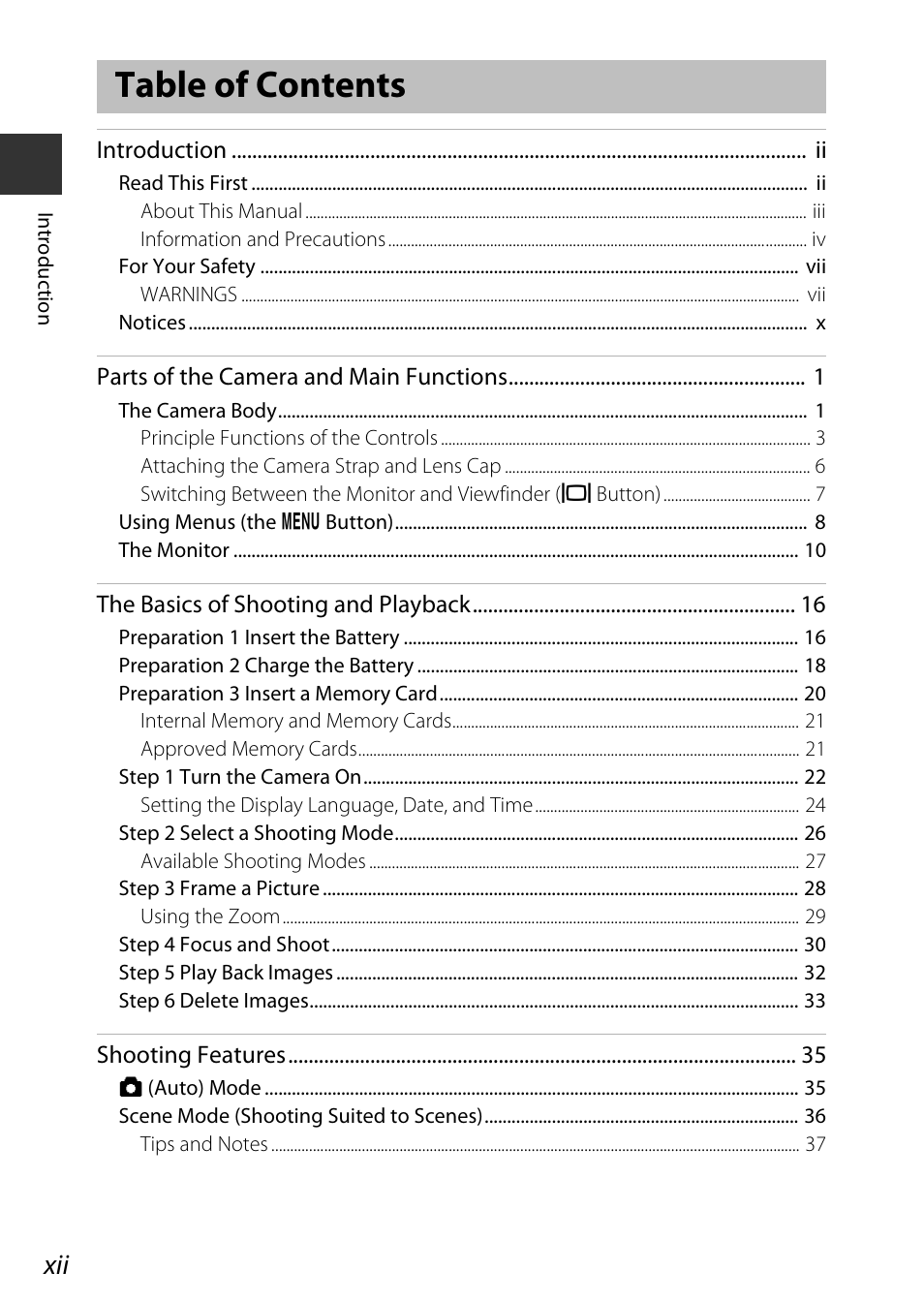 Nikon P530 User Manual | Page 14 / 226