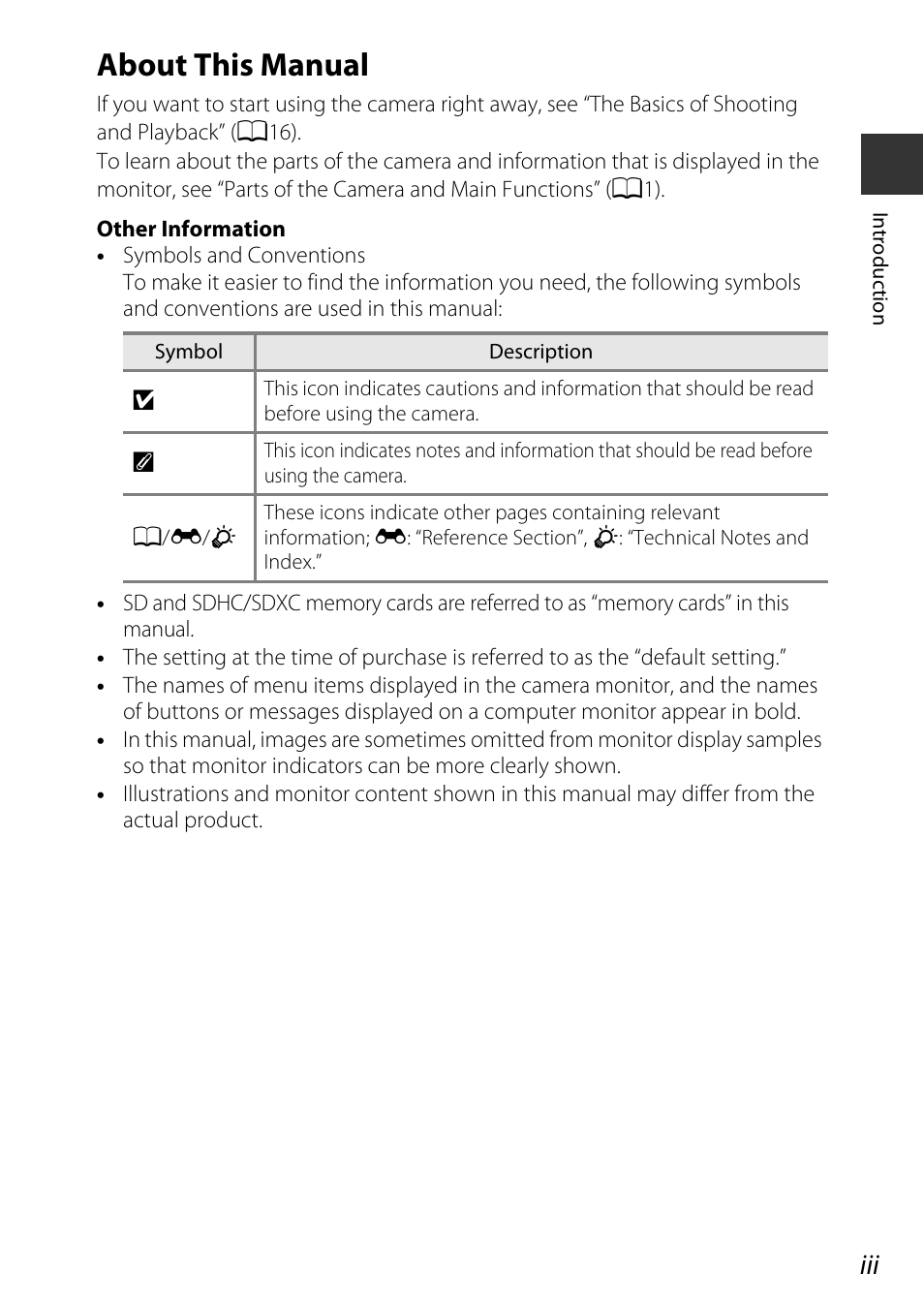 About this manual | Nikon P530 User Manual | Page 5 / 226