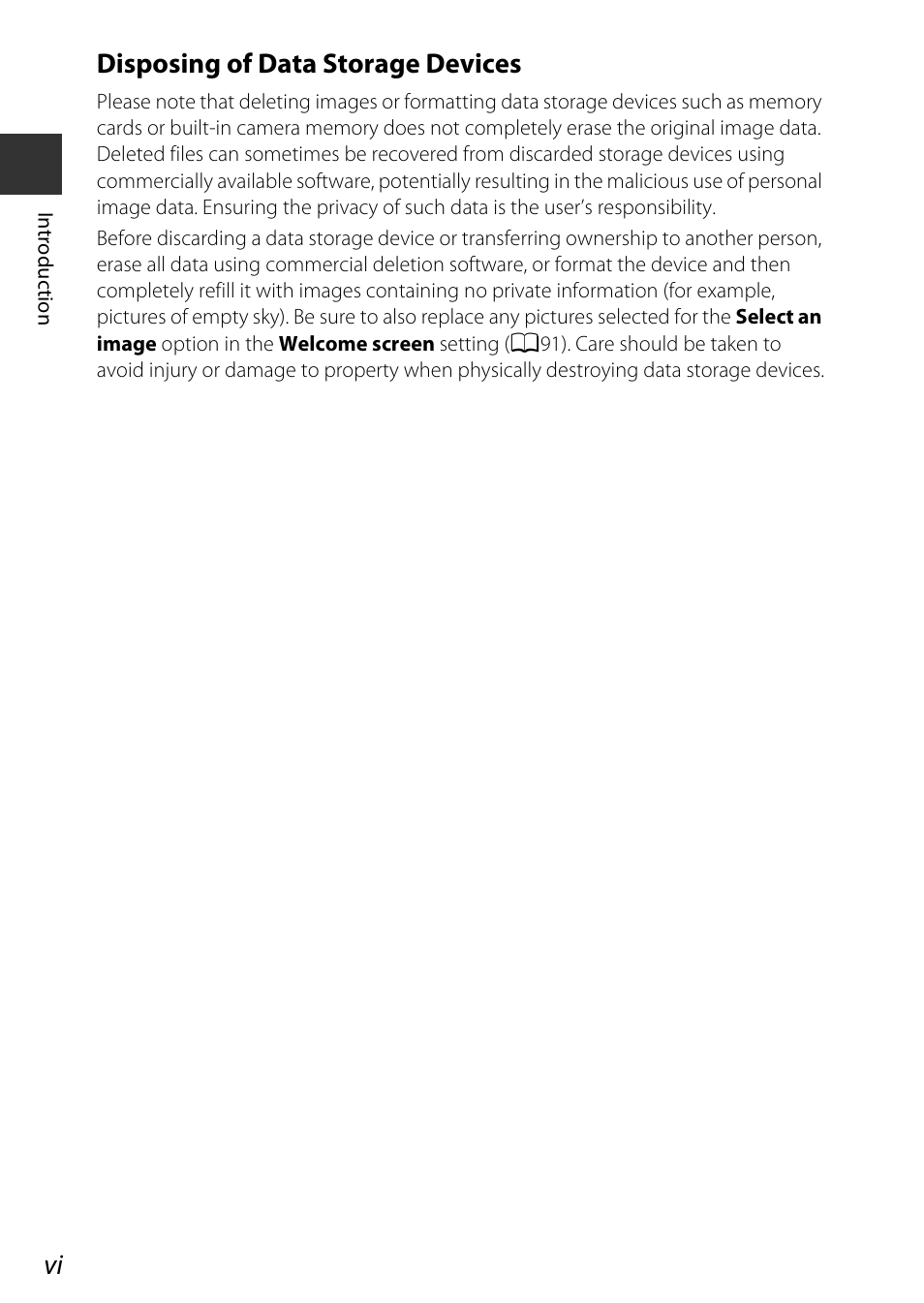 Disposing of data storage devices | Nikon P530 User Manual | Page 8 / 226