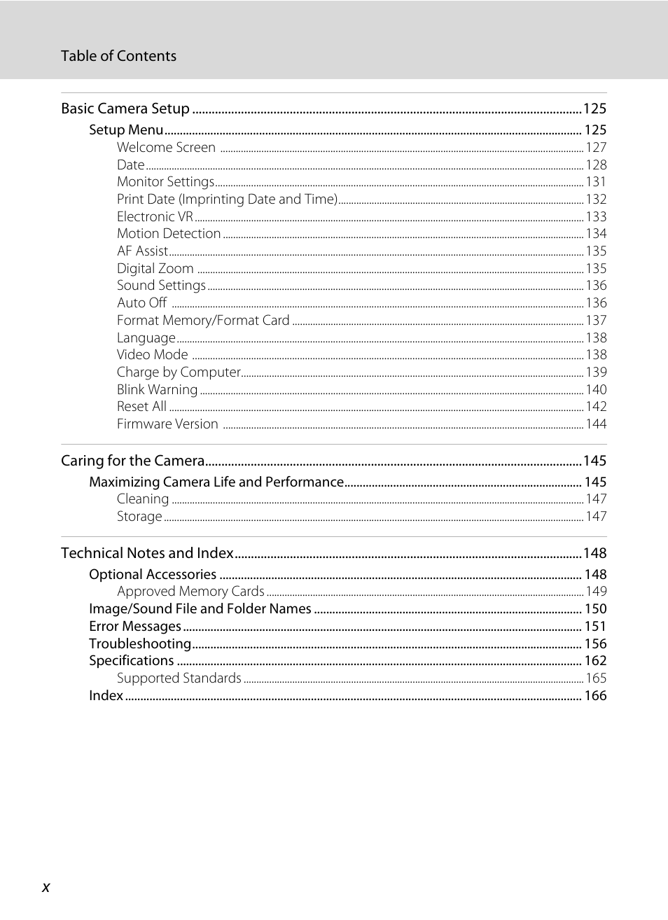 Nikon S2500 User Manual | Page 12 / 184