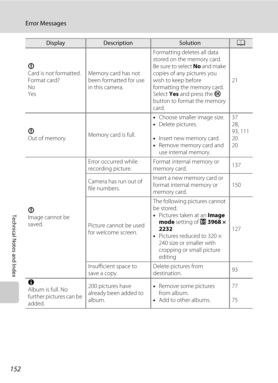 Nikon S2500 User Manual | Page 164 / 184