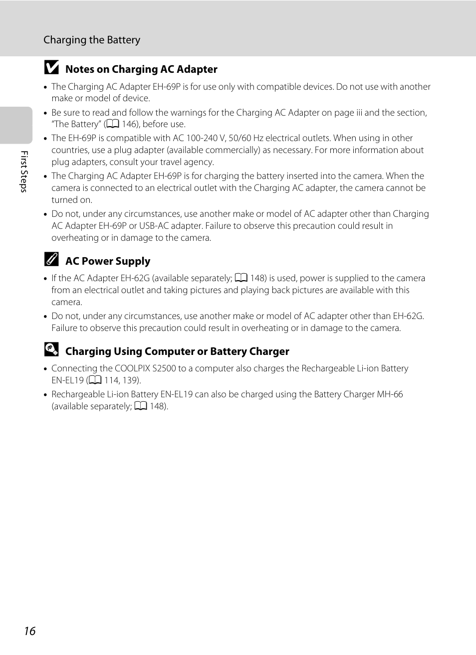 Nikon S2500 User Manual | Page 28 / 184