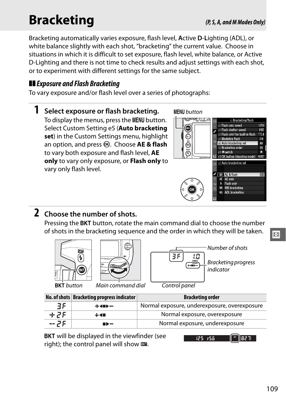 Bracketing | Nikon D7000 User Manual | Page 129 / 348