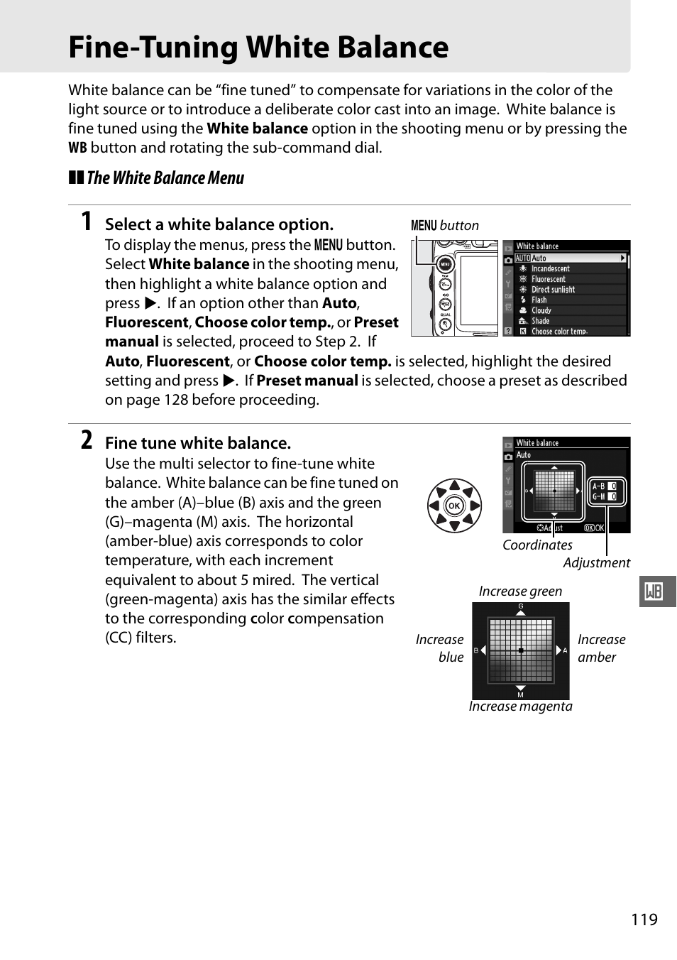 Fine-tuning white balance | Nikon D7000 User Manual | Page 139 / 348